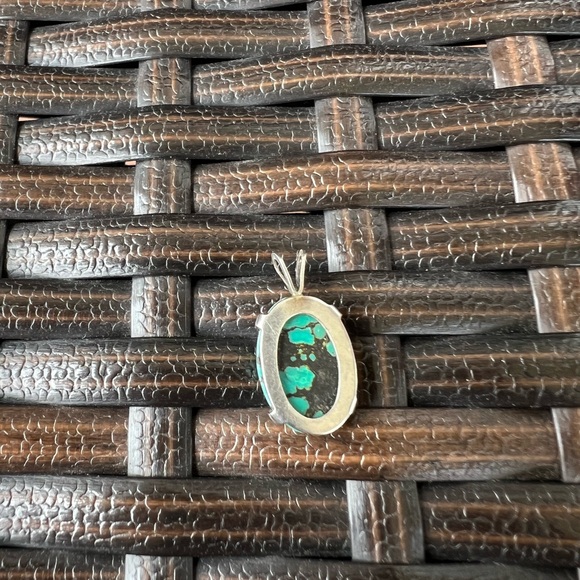 BOHO TURQUOISE & SILVER NECKLACE CHARM - Picture 2 of 7